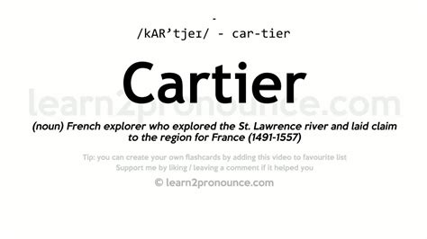 pronunciation of cartier